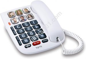 SMPL Hands-Free Dial Photo Memory Corded Phone