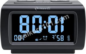 DreamSky Alarm Clock Radio FM with USB Port for Bedroom